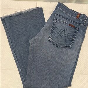 7 For All Mankind Light Blue Flare Jeans
